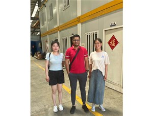 歡迎東南亞客戶來樂發(fā)工廠考察試機！